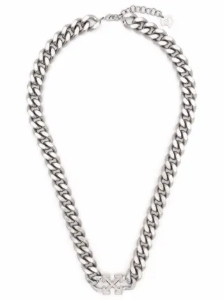 Off-White Arrows Curb Chain Necklace 