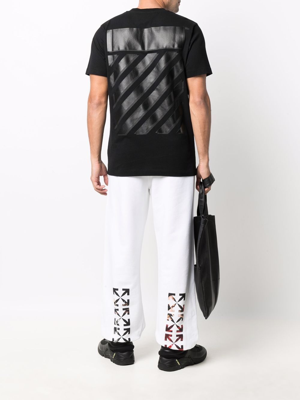 Off-White T-shirt met print - Zwart