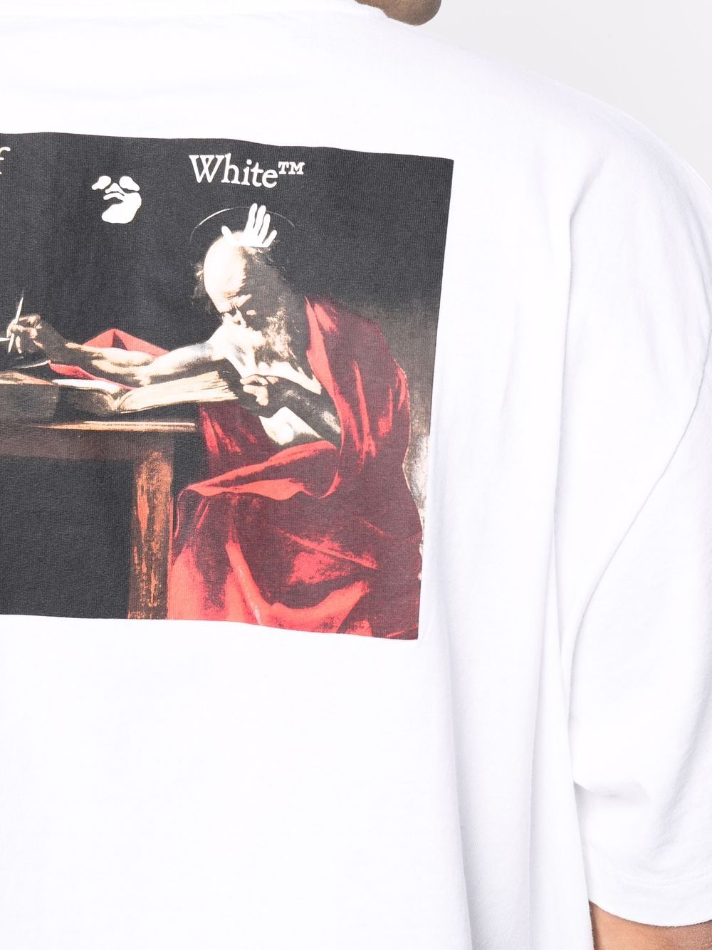 Shop Off-white Caravaggio Paint Over T-shirt In Weiss