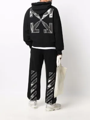 off white hoodie black mens