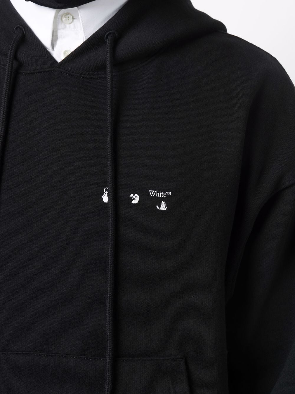 Shop Off-white Caravaggio Paint Over Hoodie In Schwarz