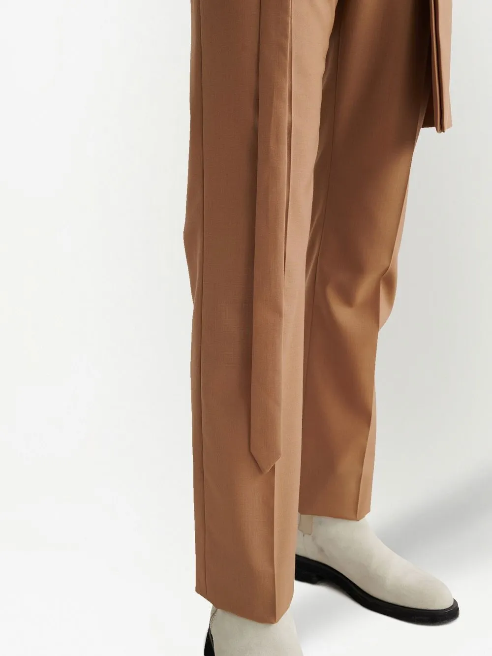 Off-white Apron-detail Tailored Trousers In Neutrals