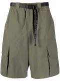 Off-White industrial-belt cargo shorts - Green