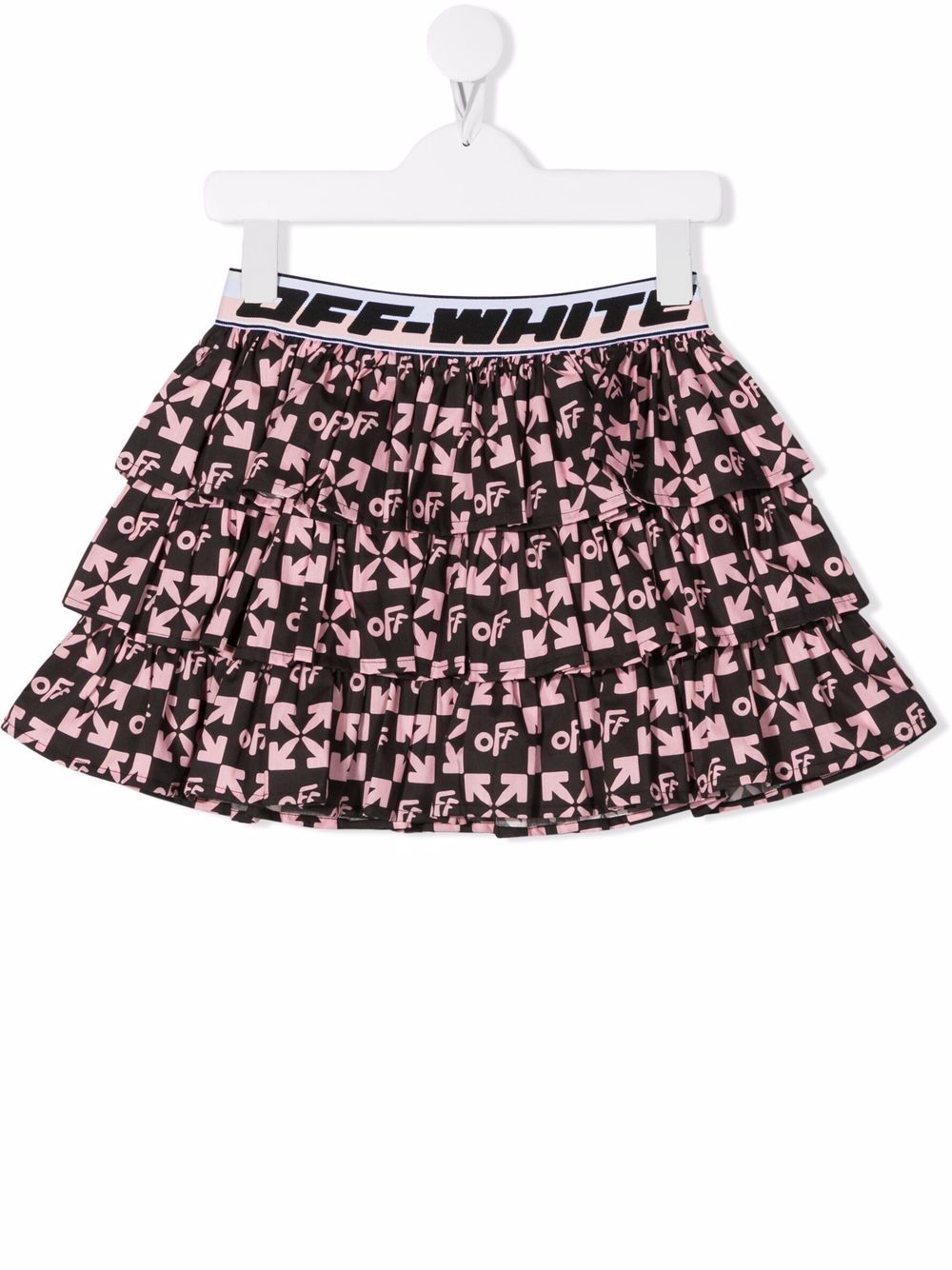 

Off-White Kids falda con monograma estampado - Negro