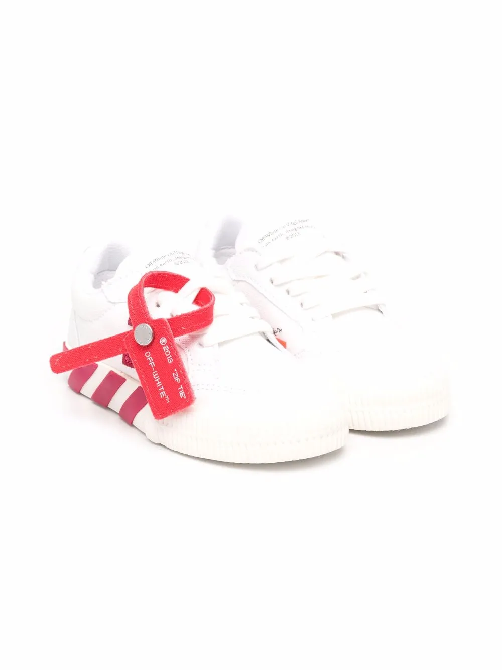 Off-White Kids VULCANIZED LACE UP WHITE FUCHSIA
