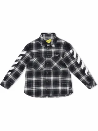 Off-White Kids Camisa Xadrez De Flanela - Farfetch