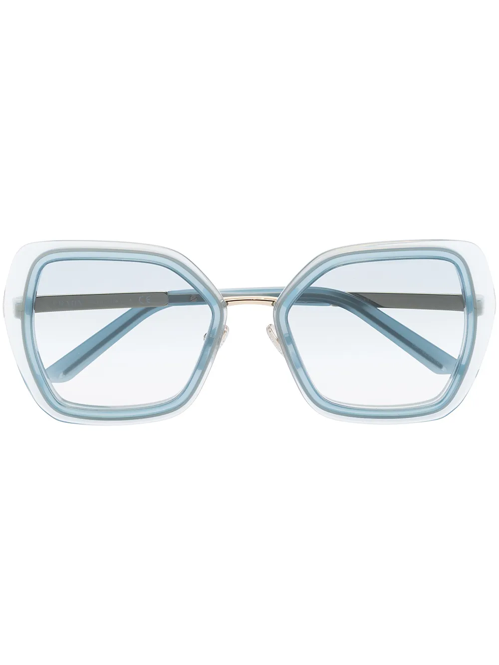 

Prada Eyewear lentes de sol con armazón cuadrada oversize - Azul