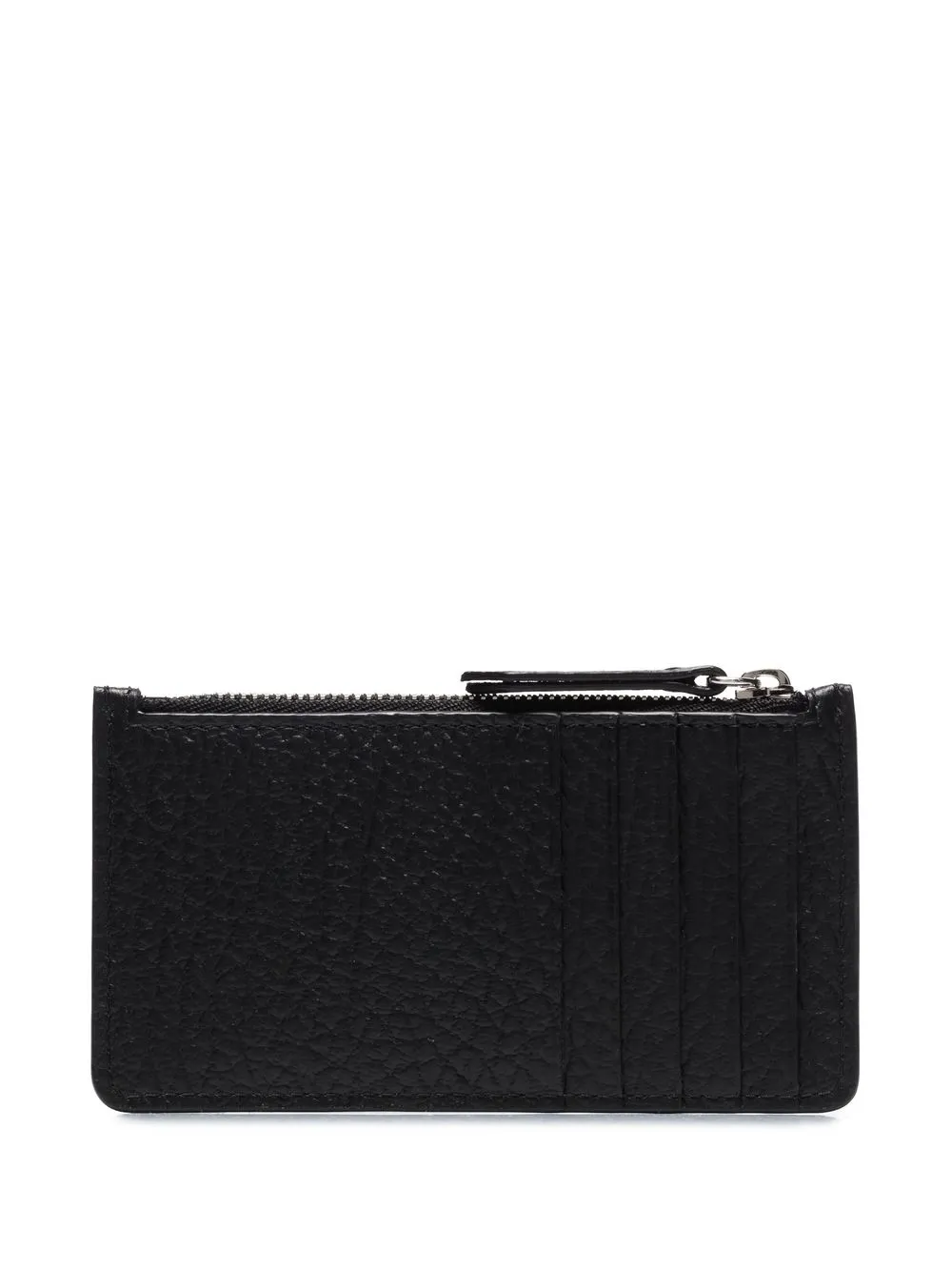 Shop Maison Margiela Four-stitch Leather Card Holder In Black