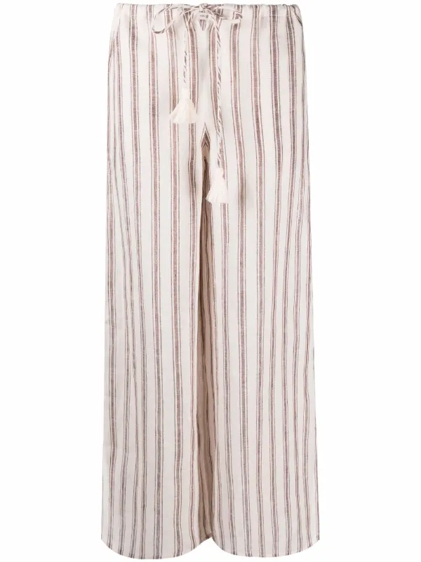 Tory Burch brown striped drawstring 