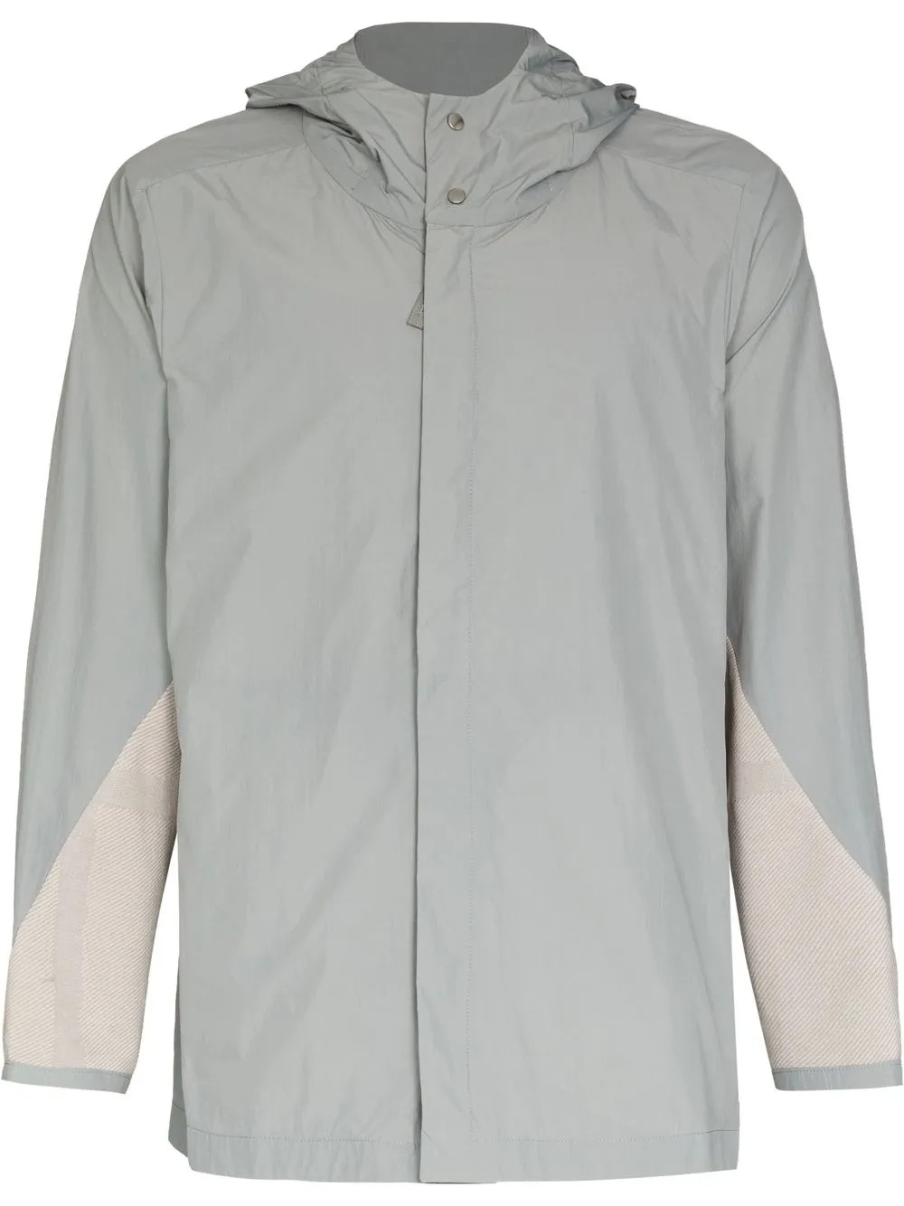 

BYBORRE panelled hooded windbreaker - Grey