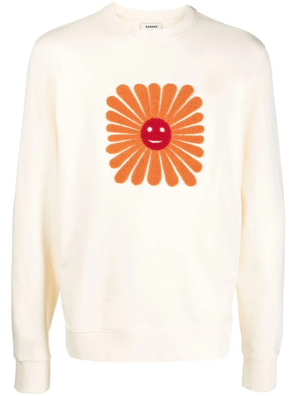

SANDRO Sun-print organic cotton sweatshirt - Neutrals