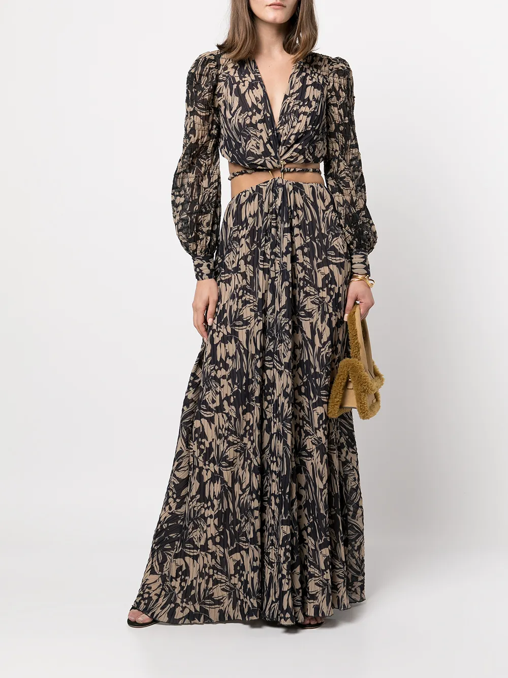 Simkhai Vestido Priya longo floral com recorte | Vestido casual | Image 2