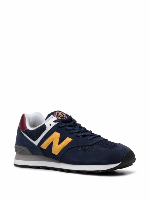 New Balance blue 574 low-top sneakers for men | ML574HW2 at Farfetch.com
