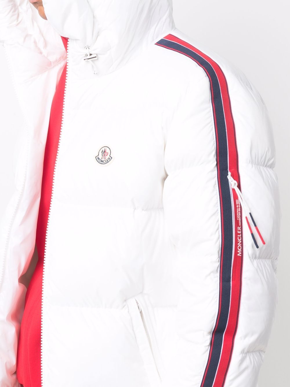 фото Moncler пуховик с полосками