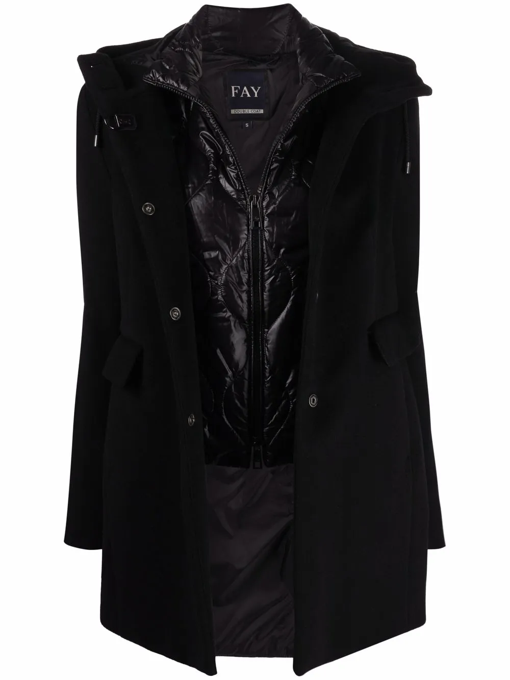 

Fay layered padded coat - Black