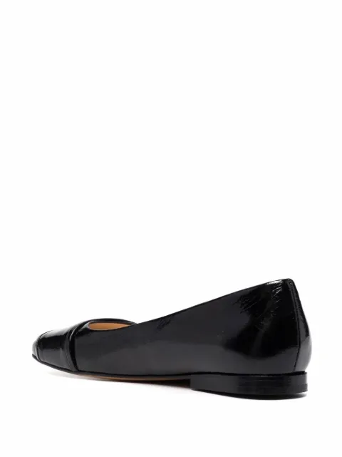 Tila March black button-strap ballerina flats for women | TM6271101 at ...