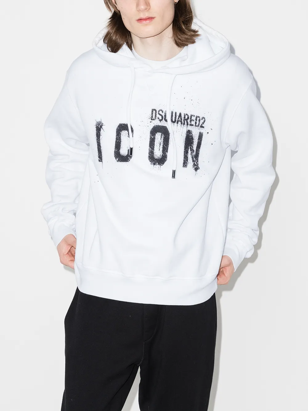 фото Dsquared2 худи icon с эффектом разбрызганной краски