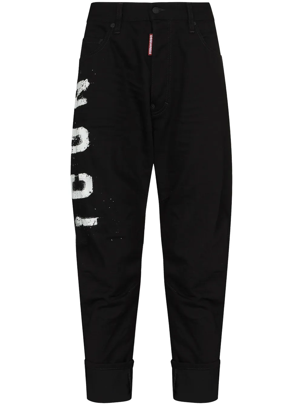 

Dsquared2 jeans tapered con motivo Icon - Negro