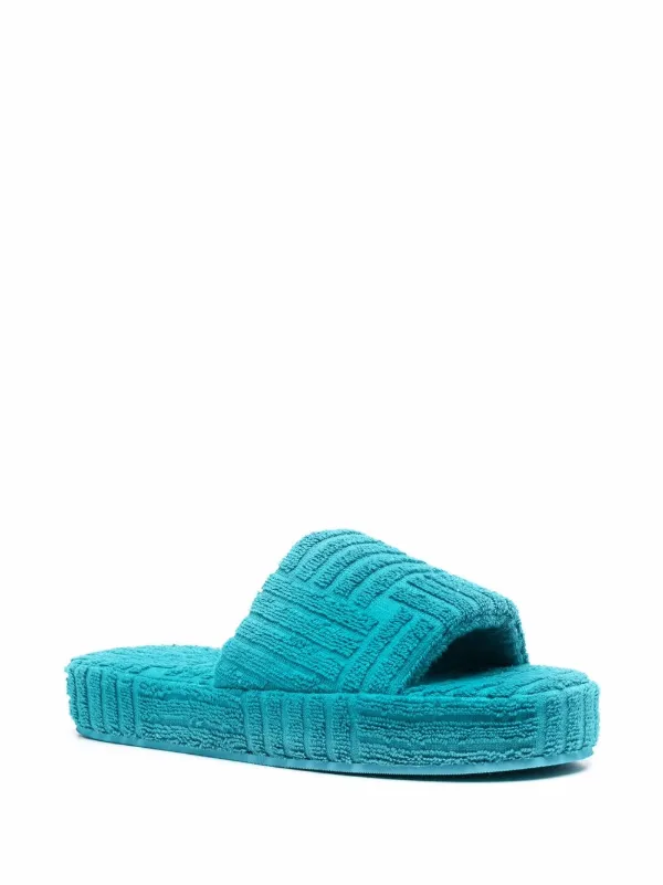 bottega green terry slides