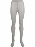 Miu Miu ribbed-knit metallic tights - Grey