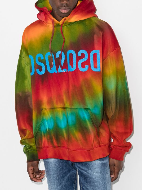 Dsquared2 reverse-logo tie-dye Hoodie - Farfetch