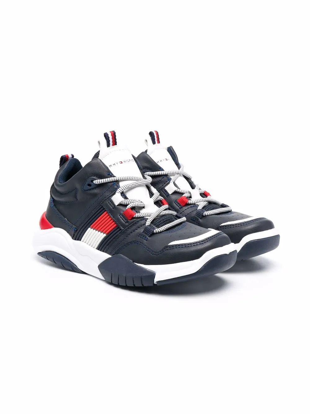 Tommy Hilfiger Junior Essential Stripe colour-block high-top sneakers 7520₽