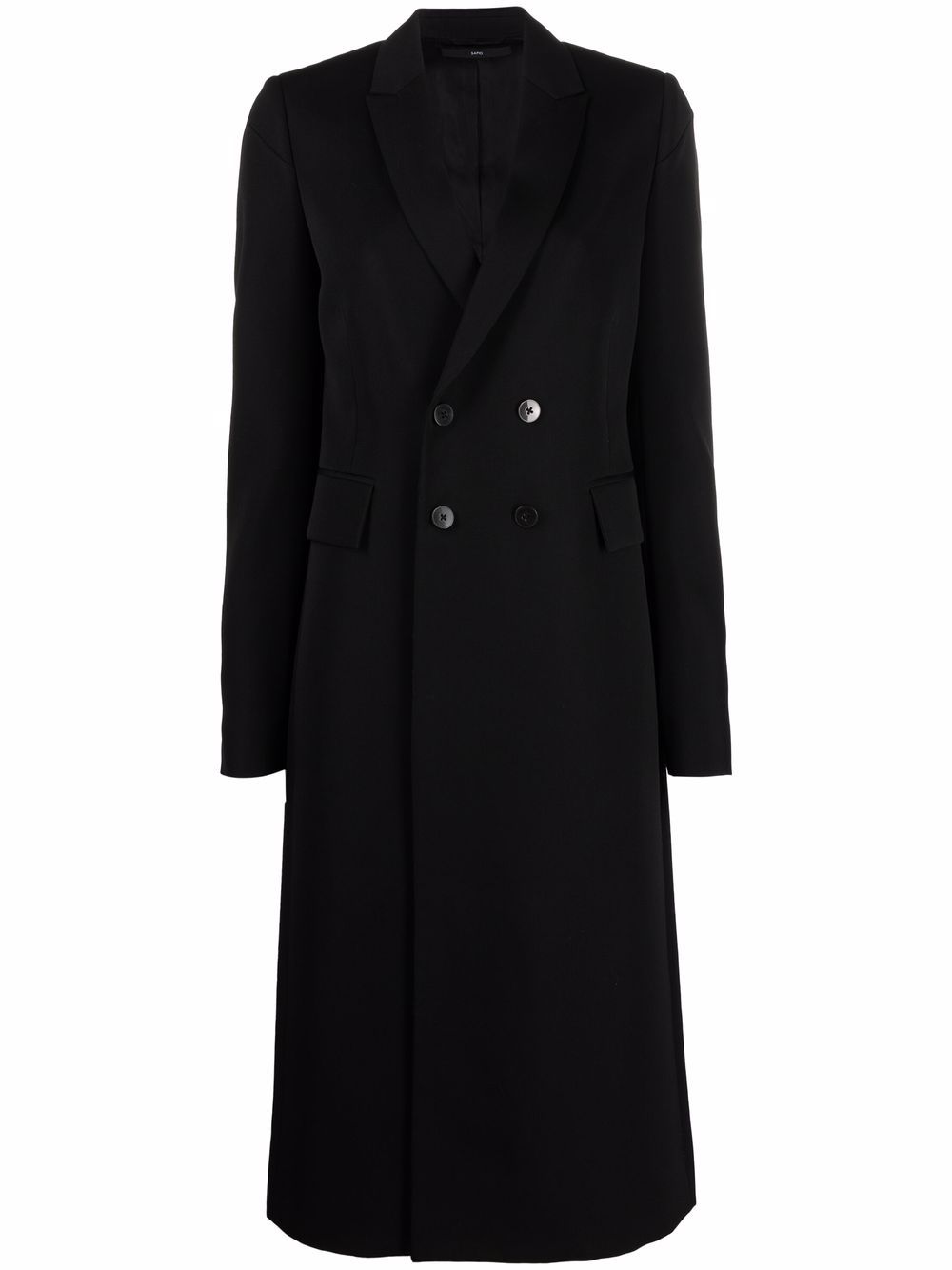 

SAPIO double-breasted tailored coat - Black