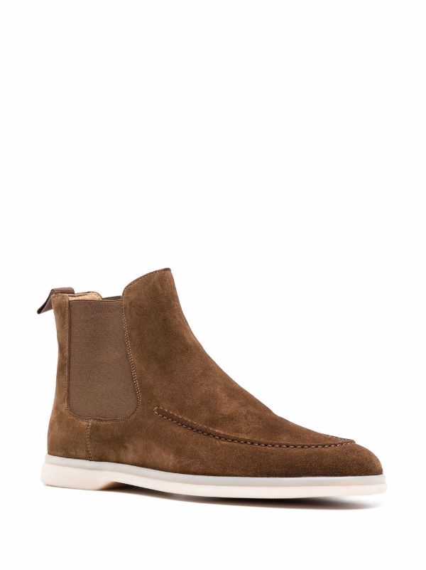 ankle length suede boots