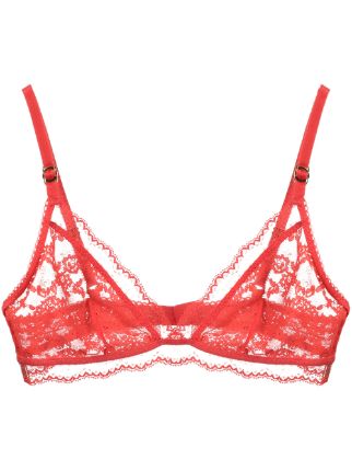 Stella McCartney Floral Lace Scallop Bra - Farfetch