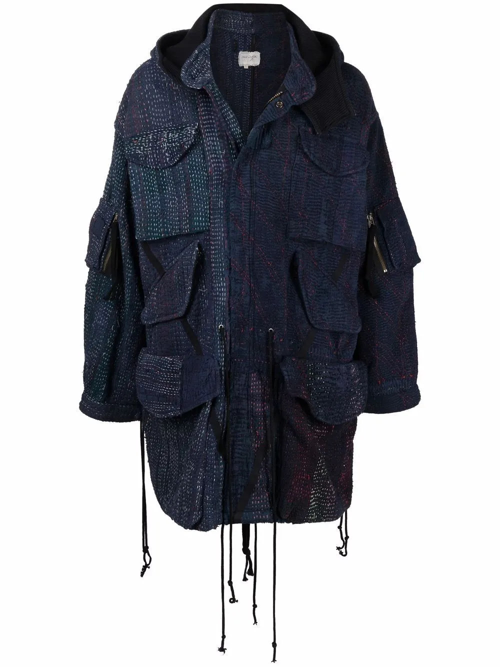patchwork oversize coat | Greg Lauren 