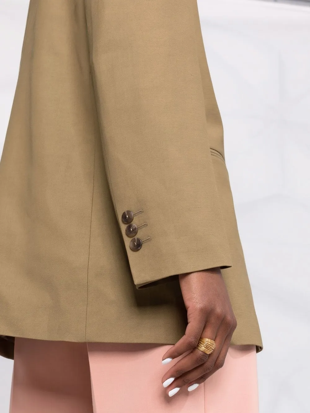 Alberta Ferretti Blazer met enkele rij knopen Groen