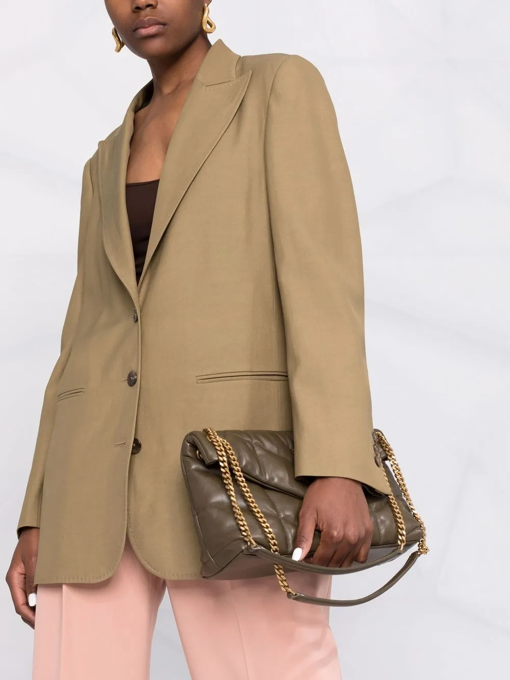 Alberta Ferretti Blazer met enkele rij knopen Groen