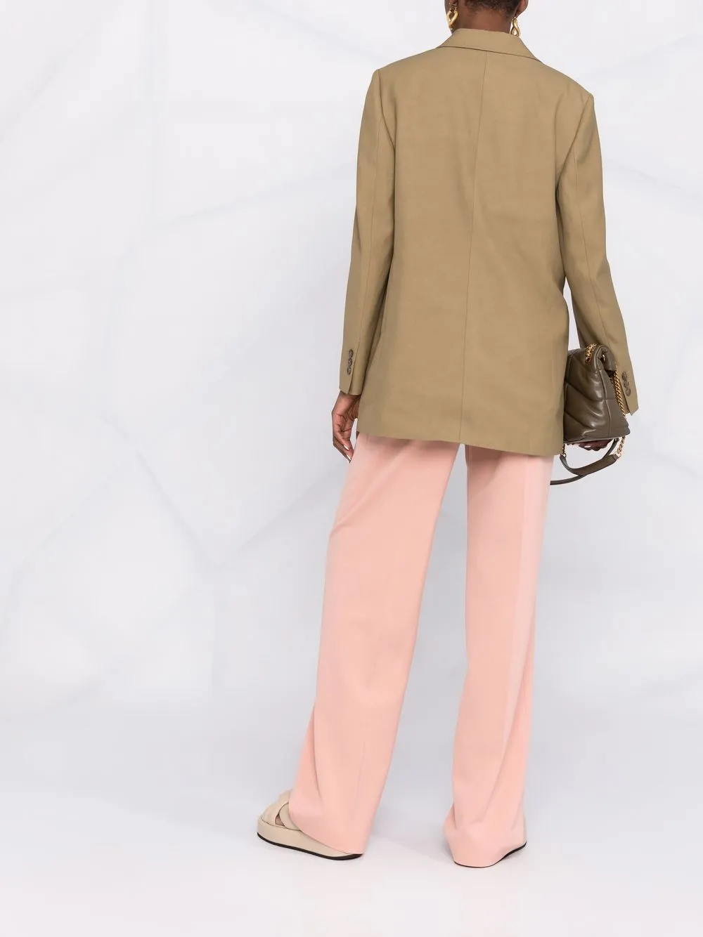 Alberta Ferretti Blazer met enkele rij knopen Groen