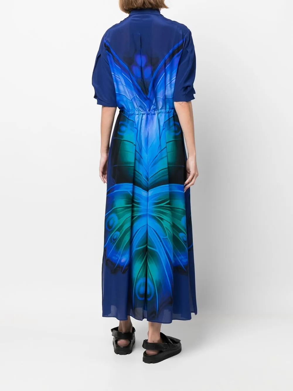 Alberta Ferretti Blousejurk met abstracte print Blauw