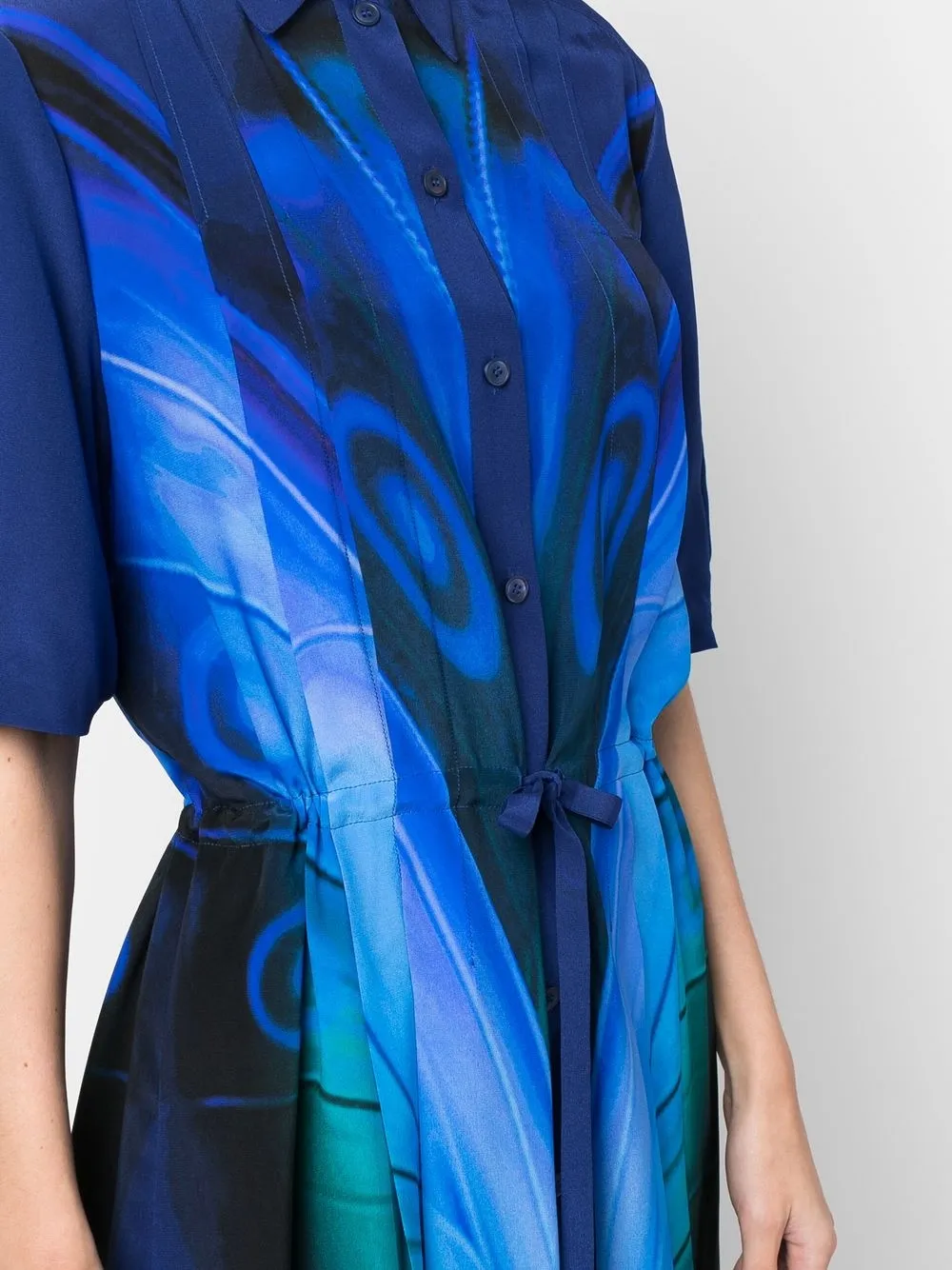 Alberta Ferretti Blousejurk met abstracte print Blauw