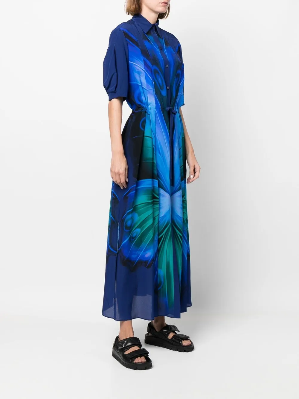 Alberta Ferretti Blousejurk met abstracte print Blauw