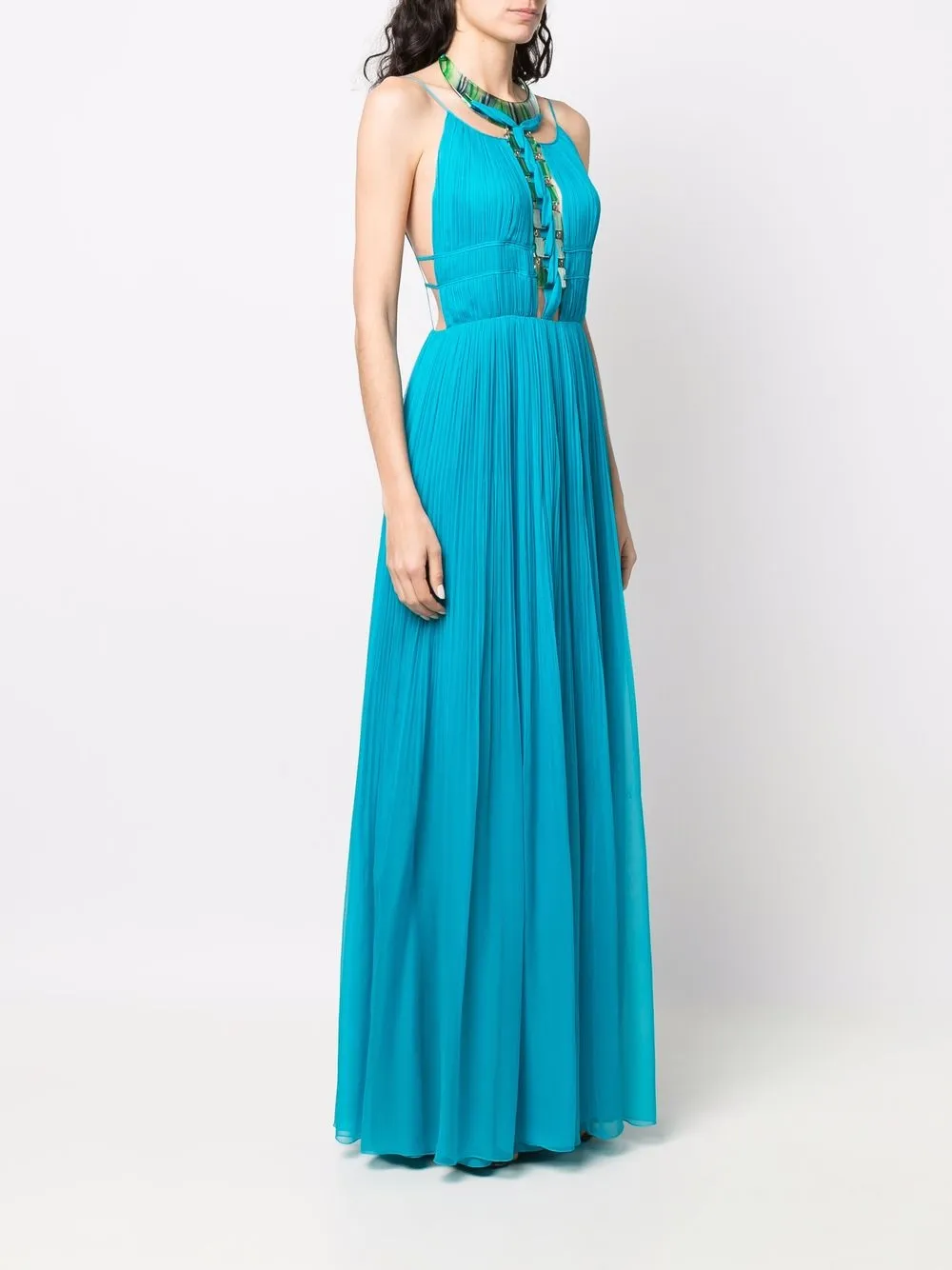 Alberta Ferretti pleated sleeveless maxi dress | Dresses | Image 3
