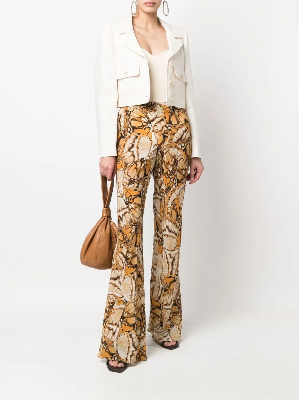 Alberta Ferretti Blazer met enkele rij knopen Wit