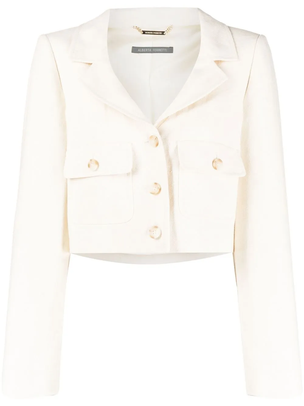 Alberta Ferretti Blazer met enkele rij knopen Wit