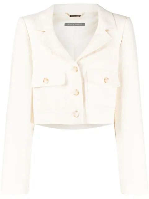 Alberta Ferretti single-breasted cropped blazer