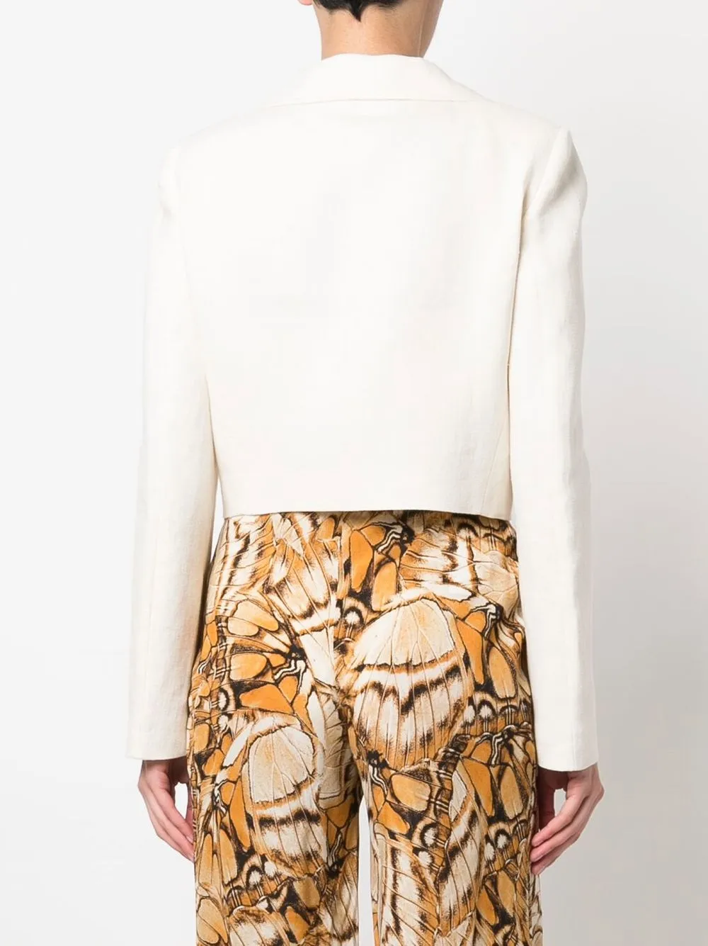 Alberta Ferretti Blazer met enkele rij knopen Wit