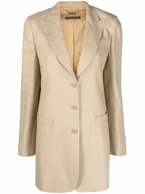 Alberta Ferretti single-breasted long-line blazer