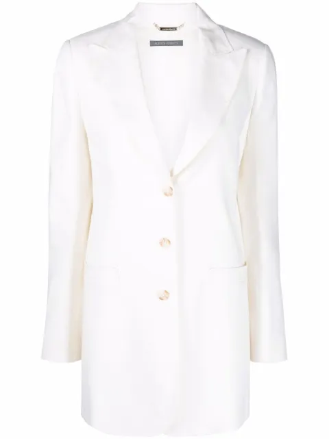 Alberta Ferretti blazer à coupe mi-longue