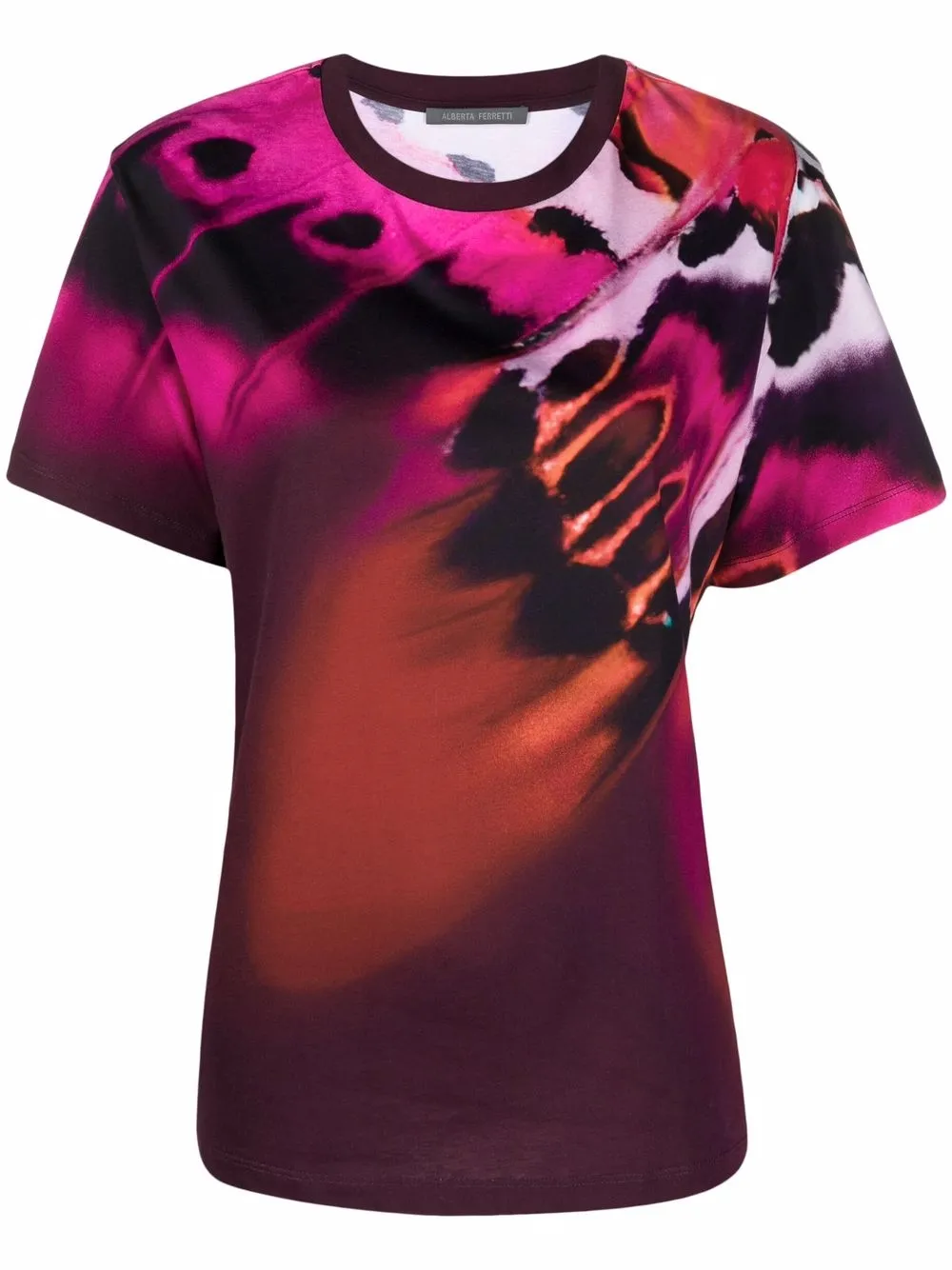 

Alberta Ferretti playera con estampado tie-dye - Rosado