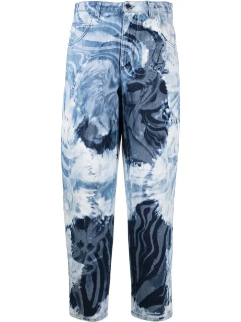 Alberta Ferretti graphic print tapered jeans