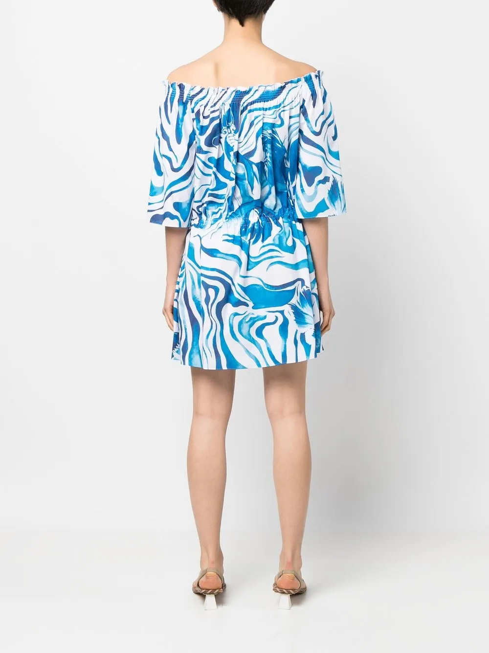 Alberta Ferretti Jurk met print Blauw