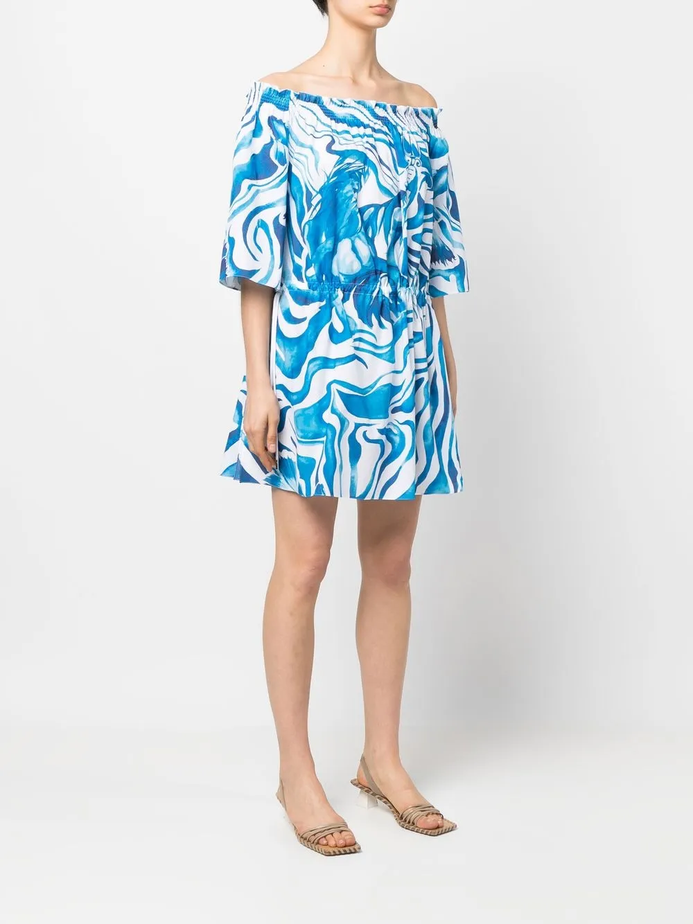 Alberta Ferretti Jurk met print Blauw