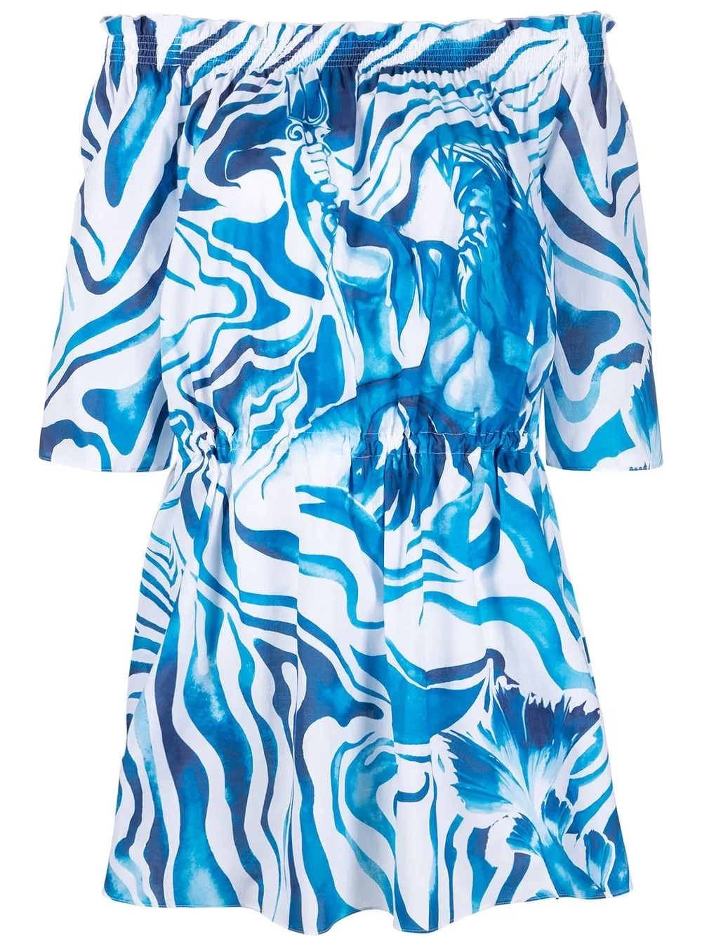 Alberta Ferretti Jurk met print Blauw