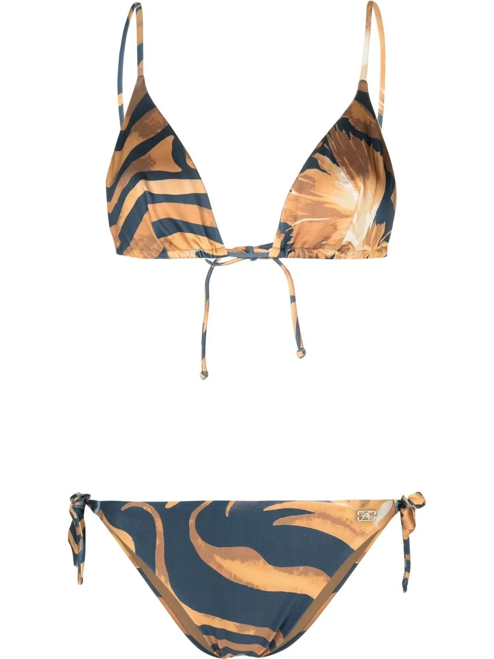 graphic-print triangle bikini