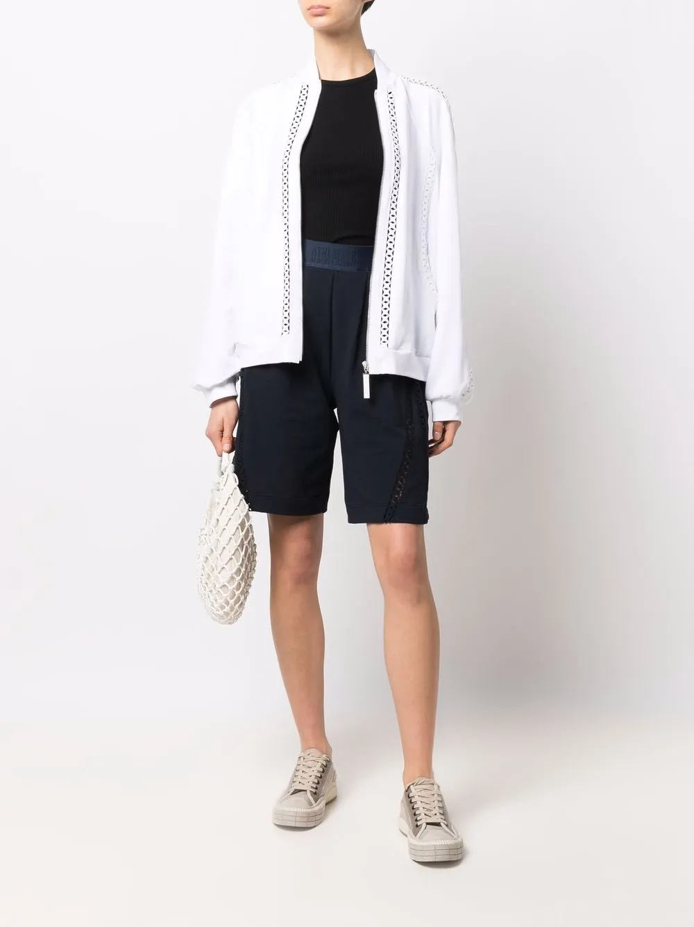 Alberta Ferretti Shorts met uitgesneden detail Blauw